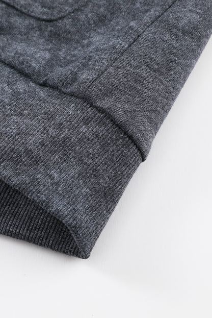 Chaqueta con botones y bolsillo con solapa lavada vintage roja