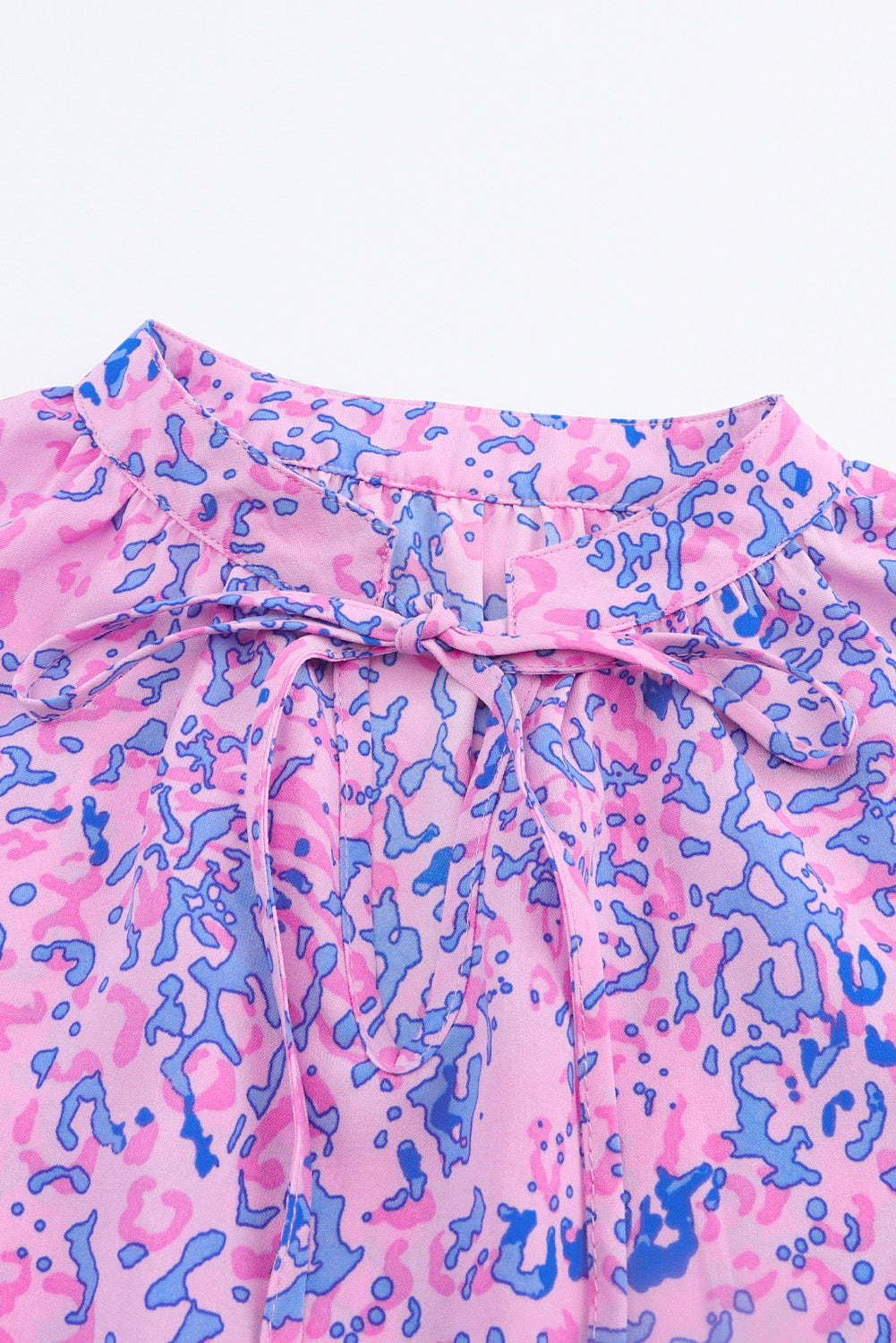 Haut à lacets et volants à imprimé léopard 