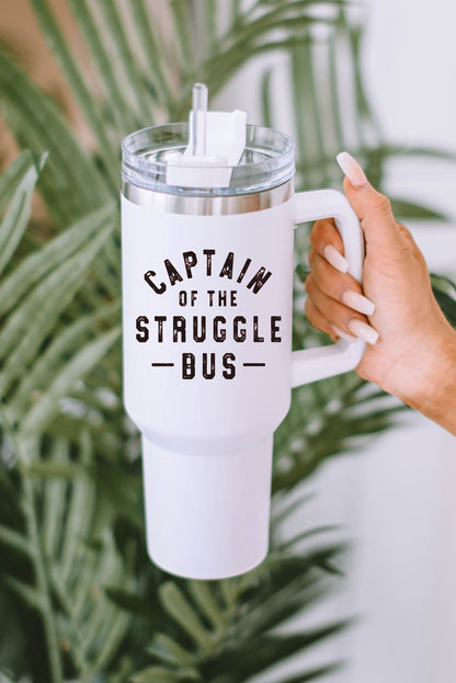 Tasse isotherme en acier inoxydable à imprimé léopard Mama avec poignée 40 oz