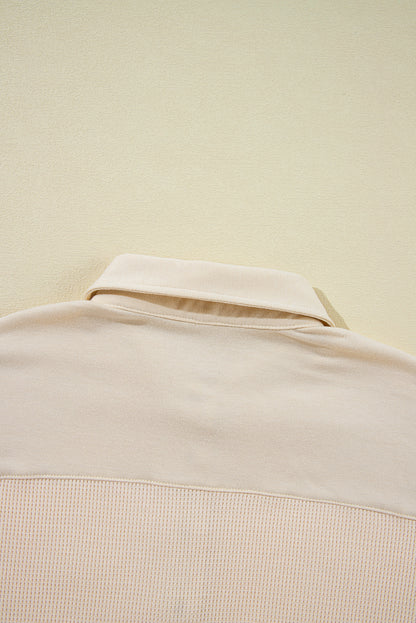 Haut ample à manches longues et col gaufré Jet Stream