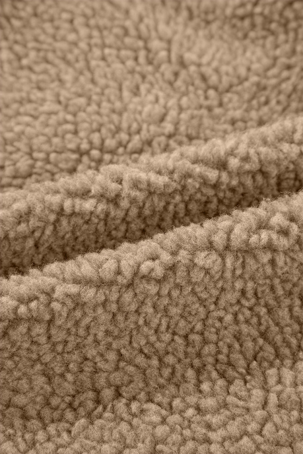 Veste polaire kaki pâle à capuche et poches zippées avec cordon de serrage