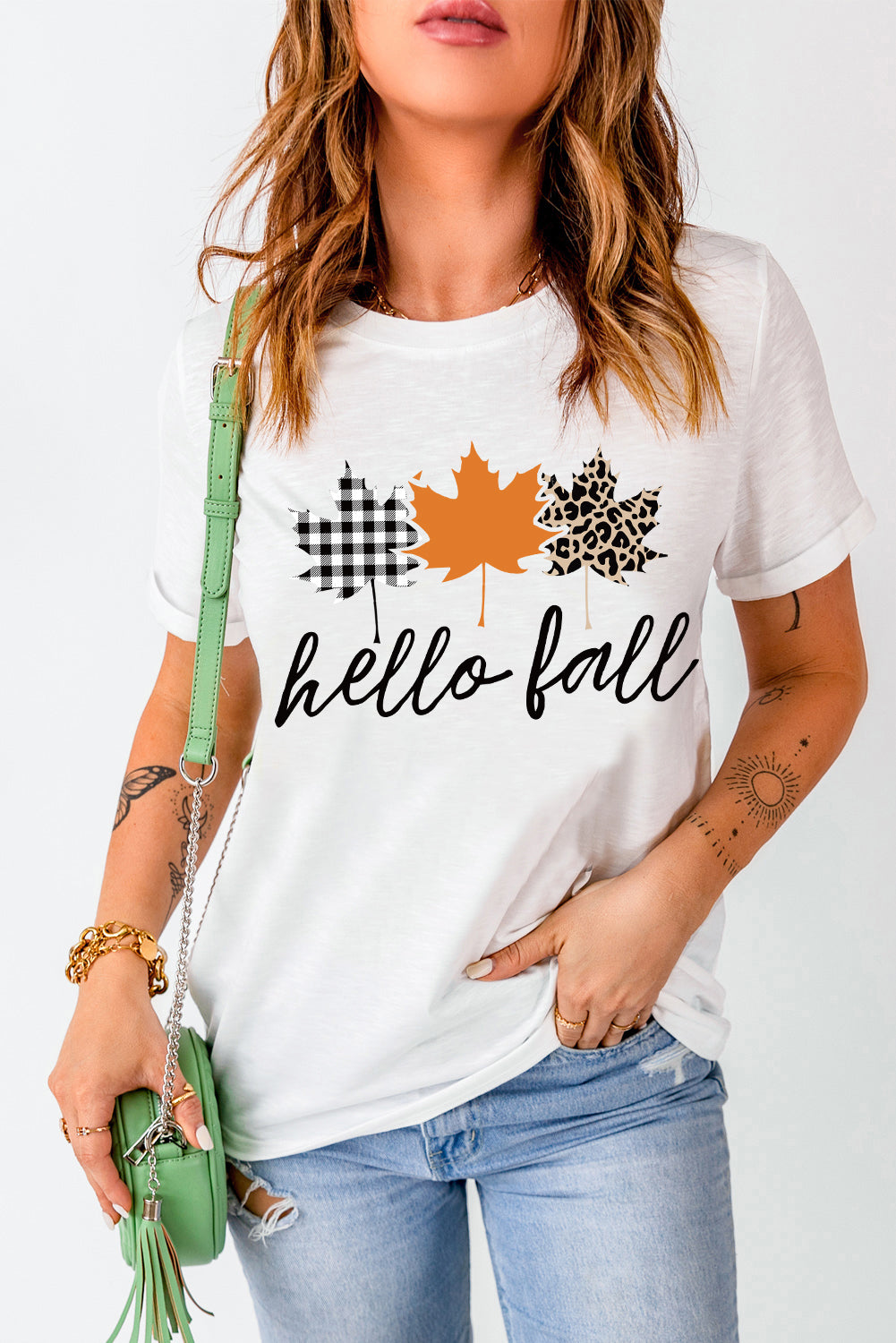 T-shirt décontracté à imprimé animal « Its Fall Yall »