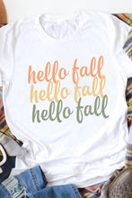 Hello Fall Digital Graphic Casual T Shirt