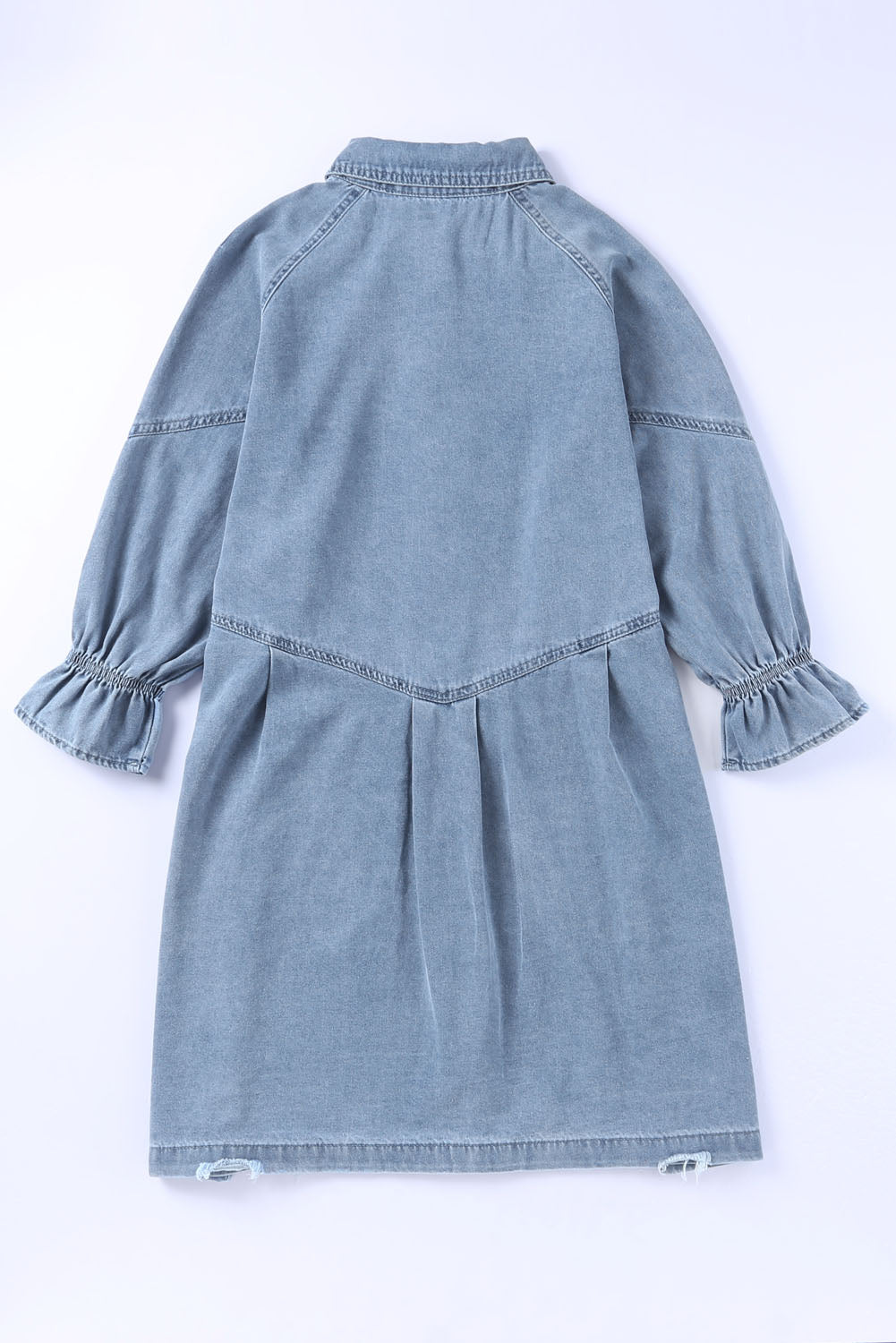 h&m blue dress long sleeve Women's Light blue Drawstring-detail dress