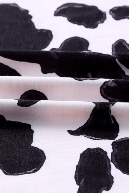 Cardigan ouvert à motif de vache patchwork à motif western 