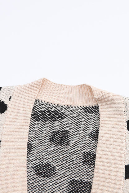 Cardigan ouvert sur le devant à motif animalier tacheté