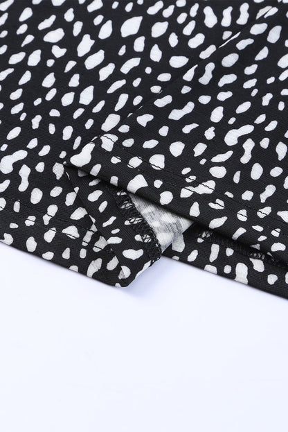 Cheetah Print O-neck Short Sleeve T Shirt