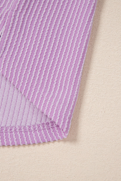 Chemisier à manches courtes boutonné avec poche à rabat et cordon de serrage Orchid Bouquet