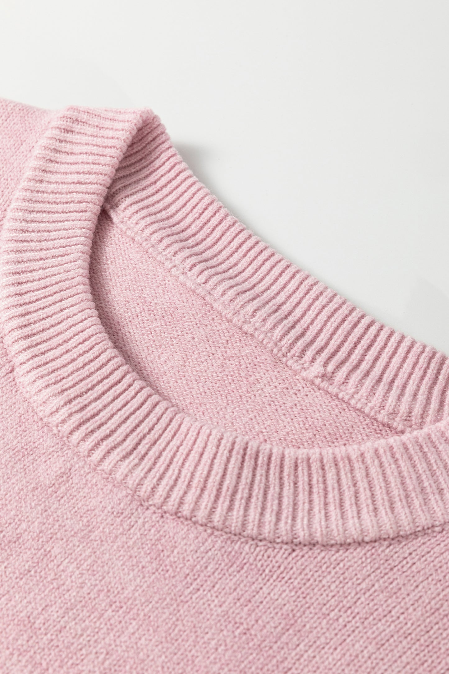 Pink Corded Love Script Graphic Baggy Sweater