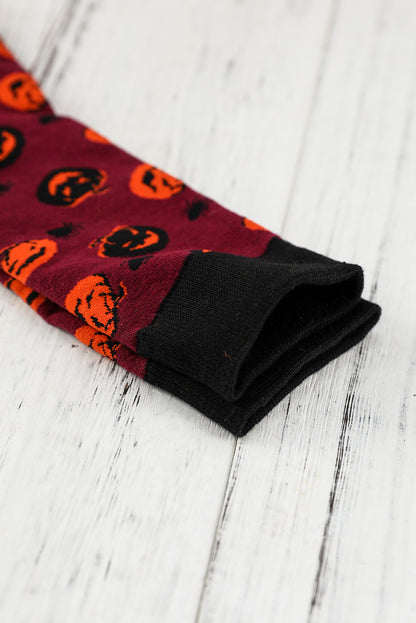 Calcetines con gráfico de moda de Halloween naranja Vitality 