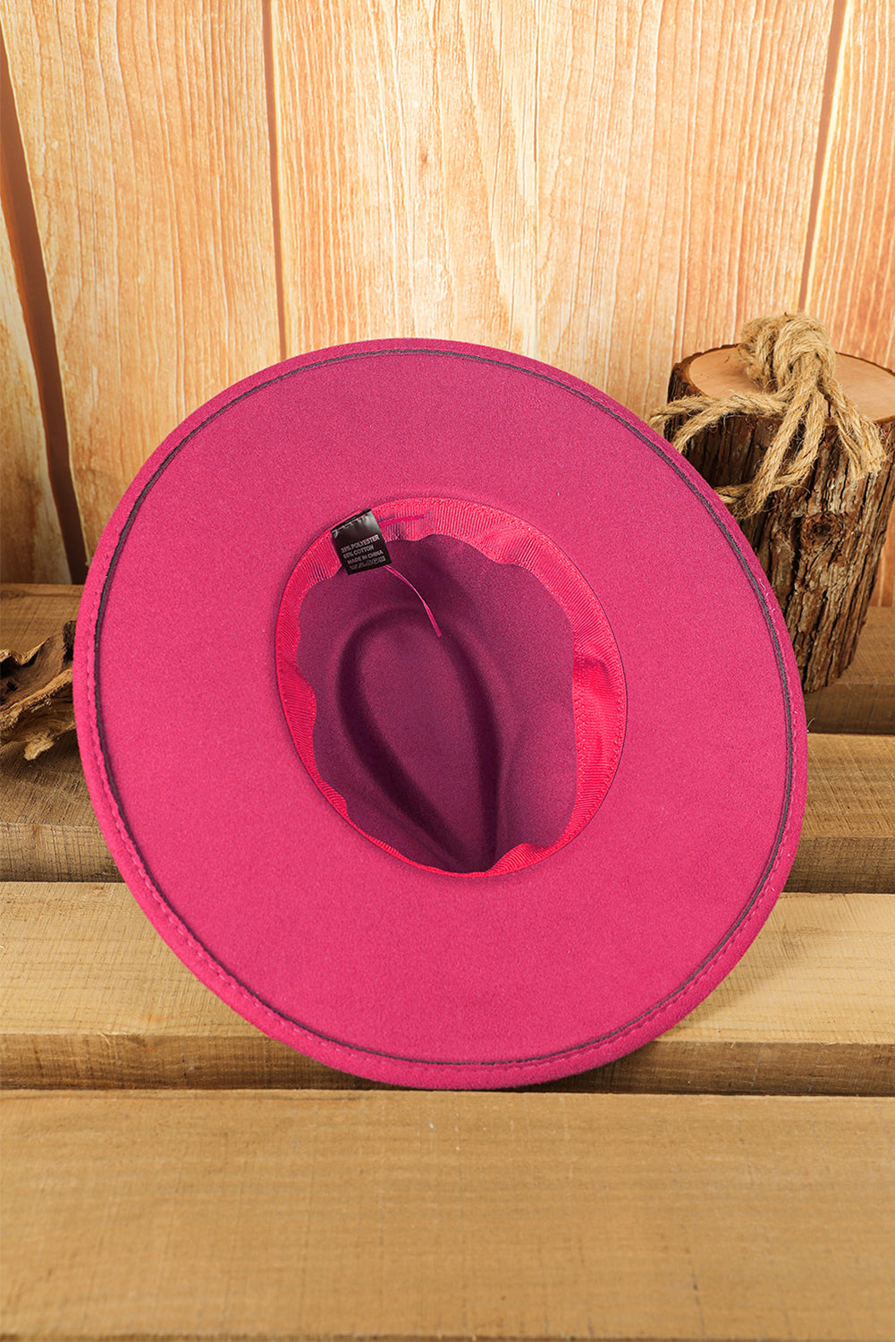 Sombrero Fedora plano retro con bordado azteca marrón