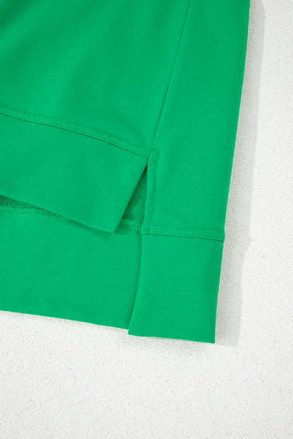 Chemisier vert vif à manches courtes et col rabattu, grande taille