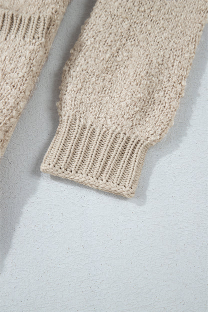 Cardigan boutonné à col montant et épaules tombantes avec poche Jet Stream