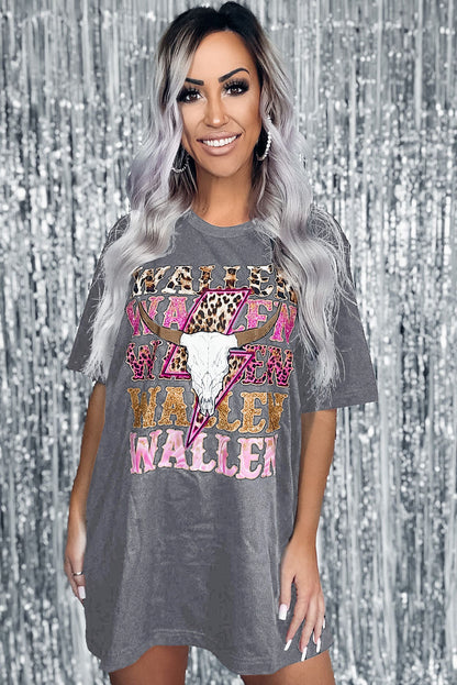 T-shirt surdimensionné WALLEN à motif tête de vache 