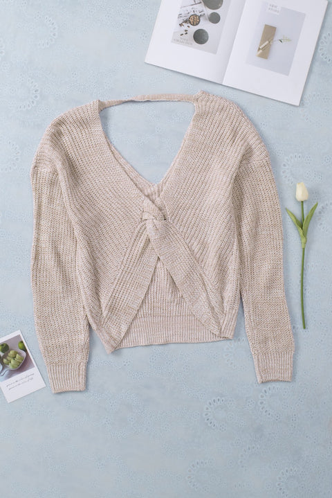 Heather Knit Pullover Sweater