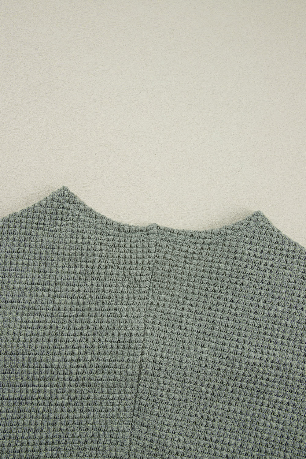 Cardigan ouvert en tricot gaufré vert laurier