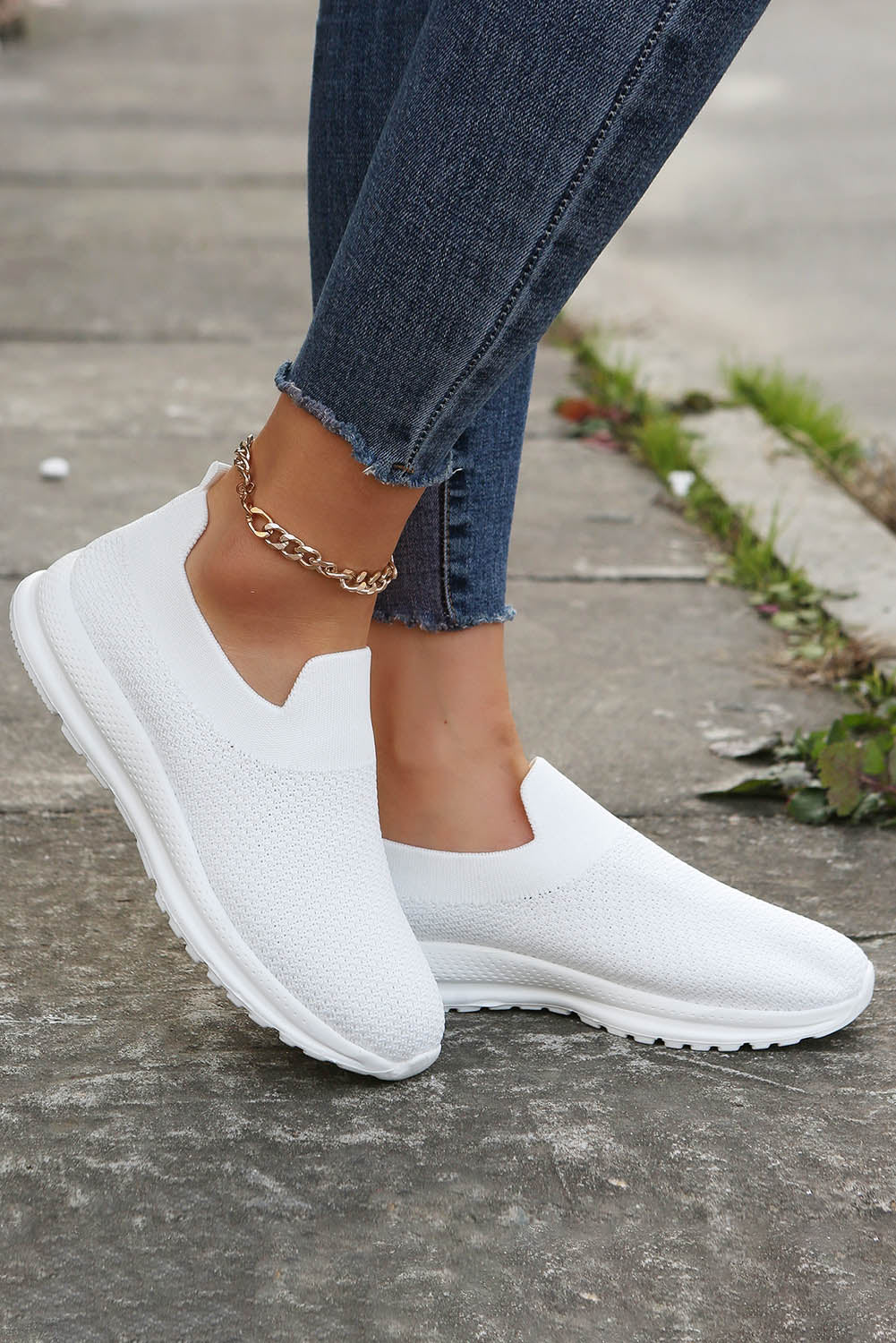 Breathable Knit Minimalist Slip-On Shoes