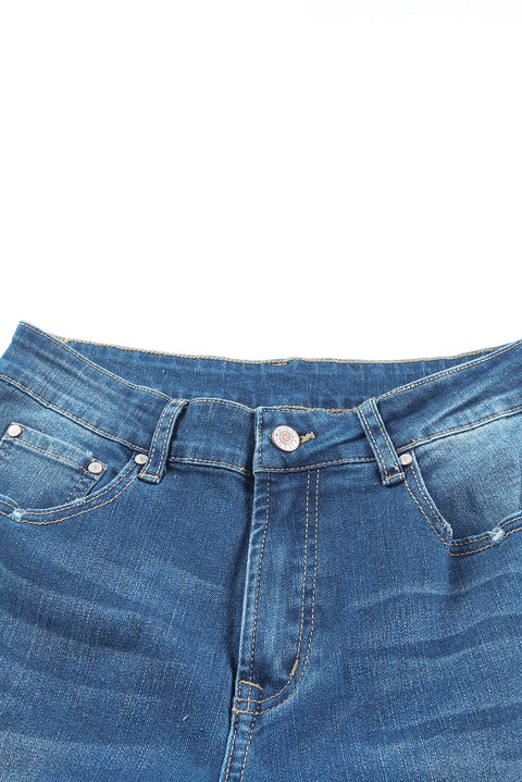 Medium Wash High Rise Flare Jeans