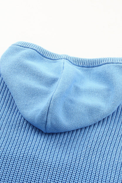 Pull à capuche col V Henley 