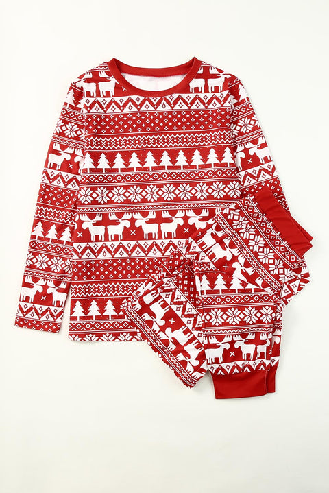Christmas Tree Reindeer Pullover and Pants Lounge Set
