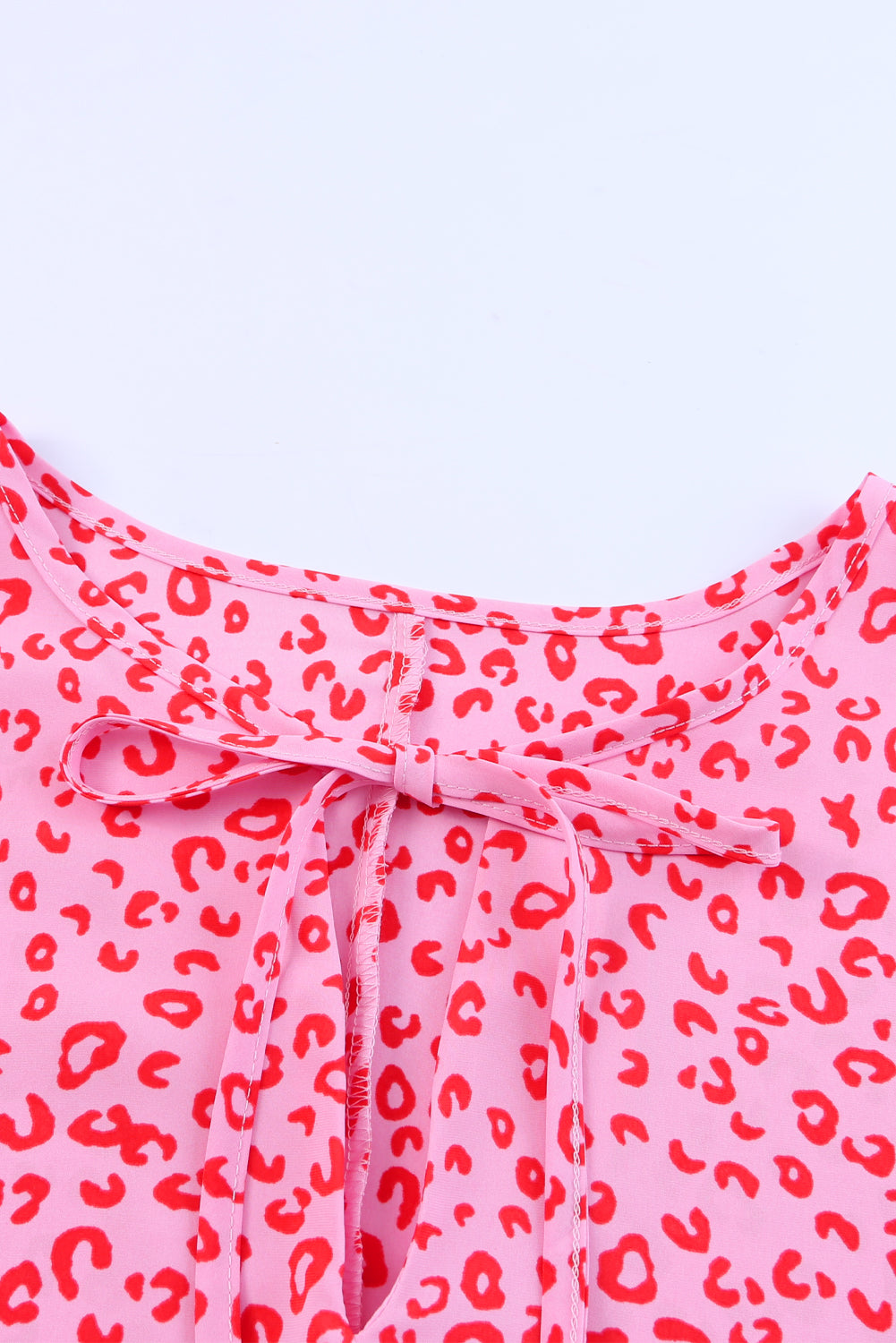 Robe droite à manches mi-longues et imprimé animal