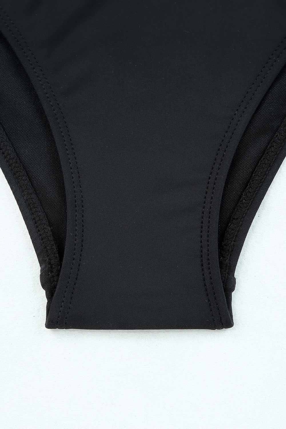 Bañador bikini de 2 piezas con ribete de malla de leopardo 