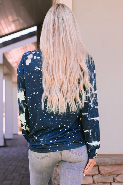 Multicolor Vintage Bleached Burning Vibe Pullover