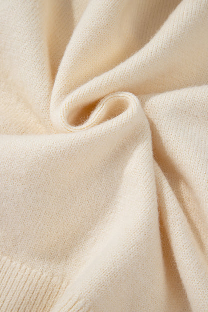 Cardigan en maille ample à col en V et nœud papillon sur le devant Jet Stream