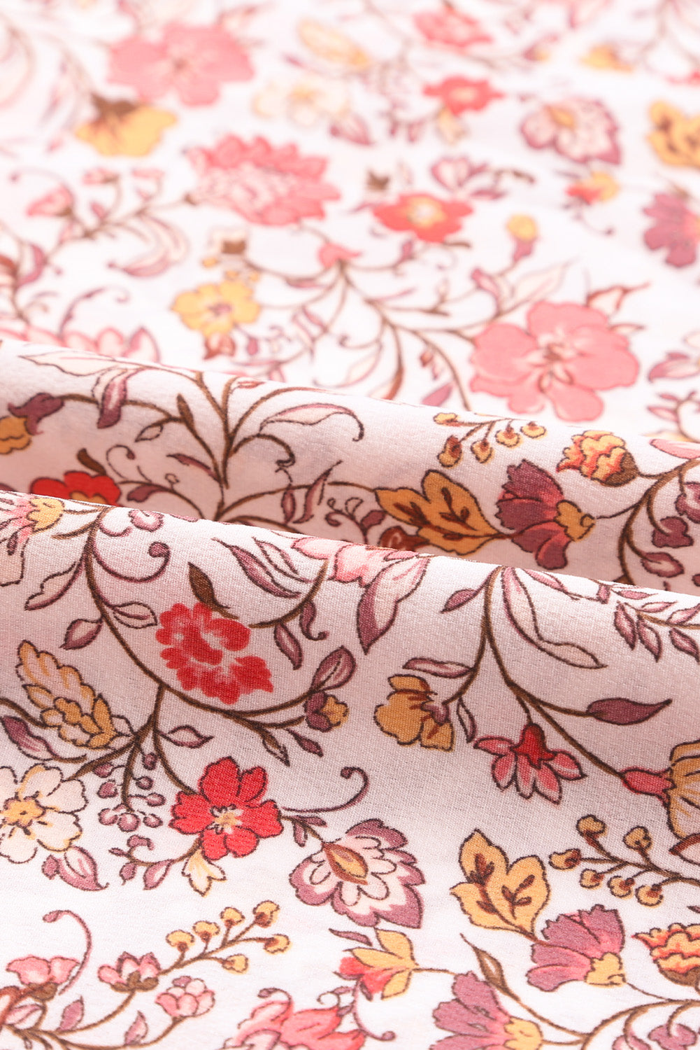 Haut grande taille à imprimé floral et col fendu 