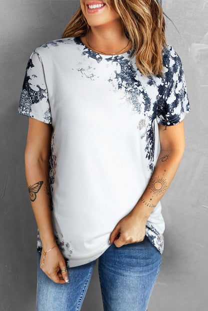 Blank Apparel - T-shirt gris teint et blanchi style western