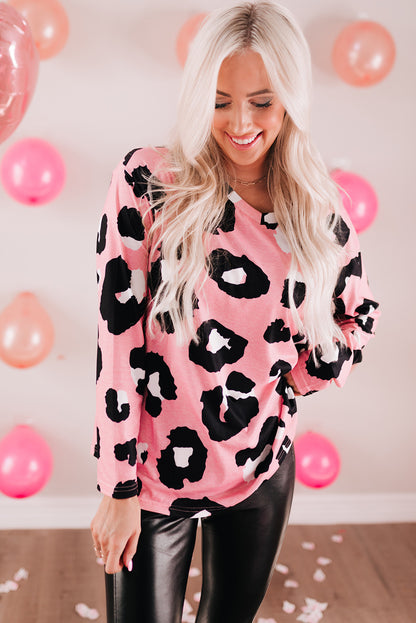 Print Long Sleeve Loose Top