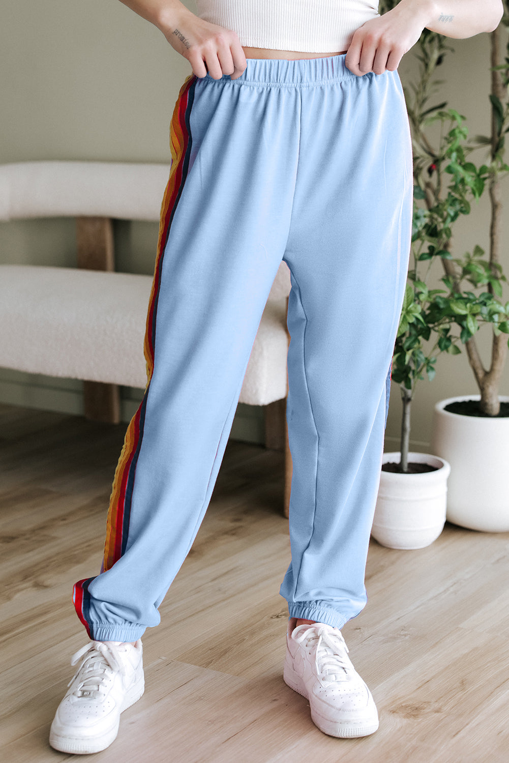 Dearlove Dark Grey Counting Rainbows High Waist Sweatpants