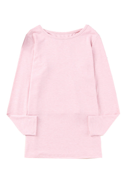 Top tejido de manga larga con espalda abierta