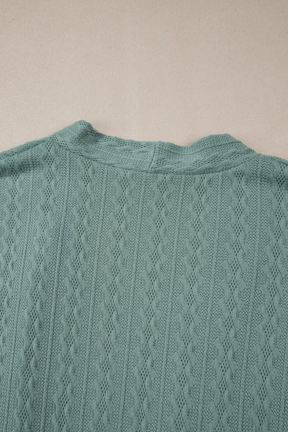 Cardigan ouvert sur le devant en tricot texturé Canton avec poches latérales