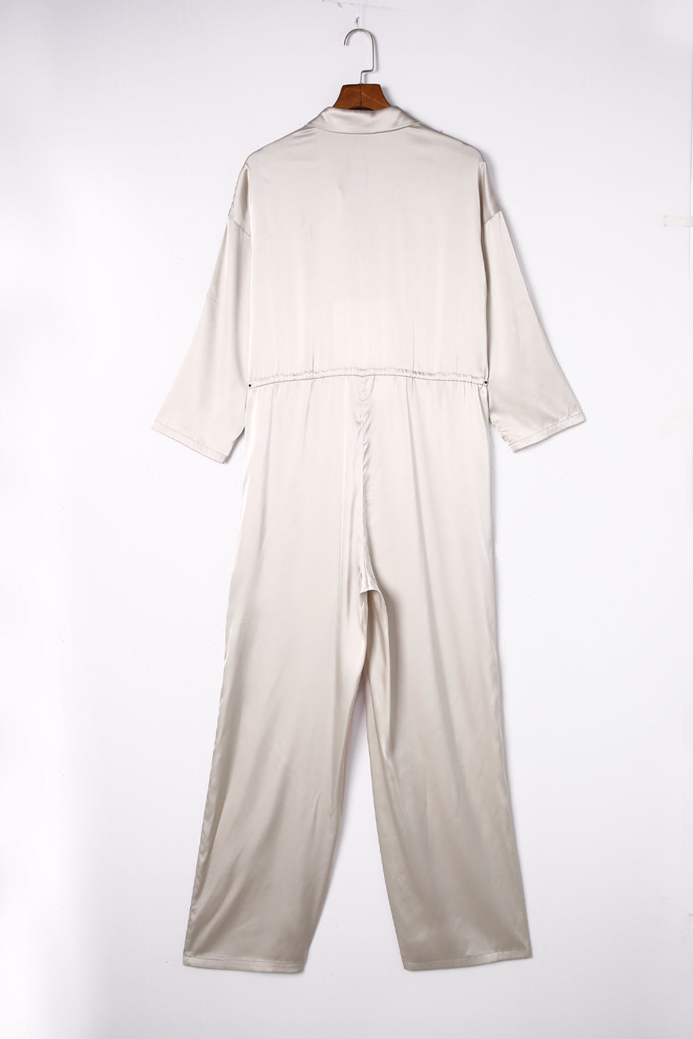 Combinaison à lacets, taille haute, manches longues, jambes larges 