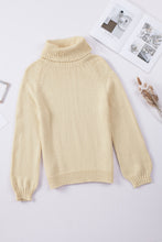 Ribbed Detail Turtleneck Sweater
