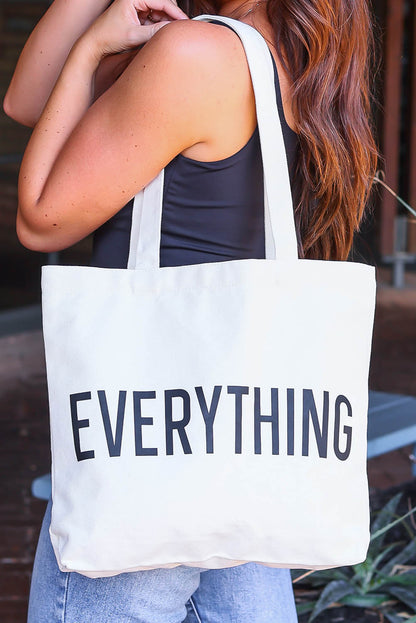 EVERYTHING Bolso Tote Grande con Estampado de Letras 42*8*37cm