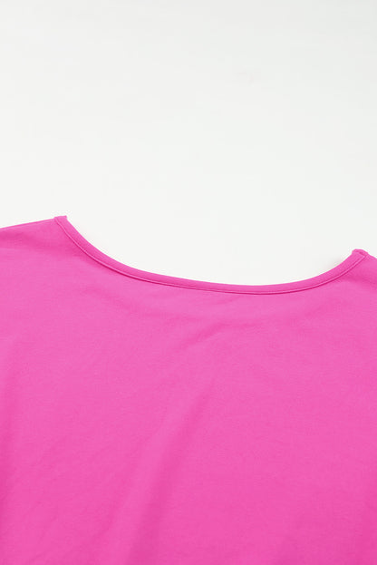 Robe t-shirt décontractée à pois contrastés et poches 