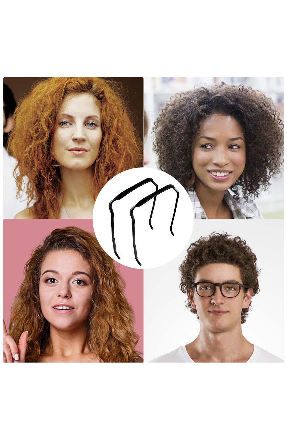 Silvery Thick Hair Squared Plastic Hair Hoop