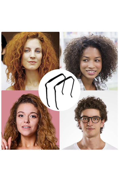 Silvery Thick Hair Squared Plastic Hair Hoop