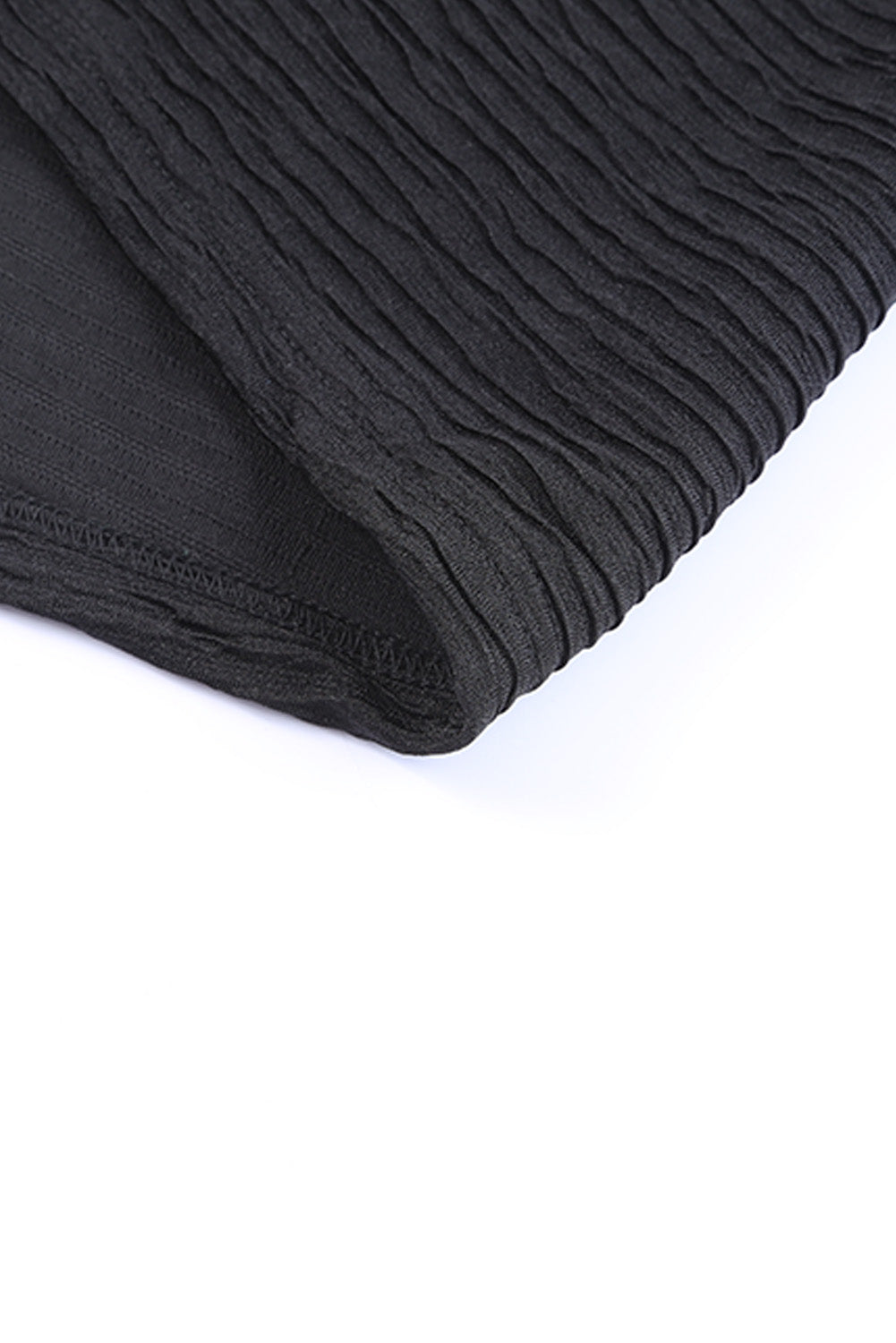 Frilled Smocked Neck Textured Bishop Sleeve Blouse