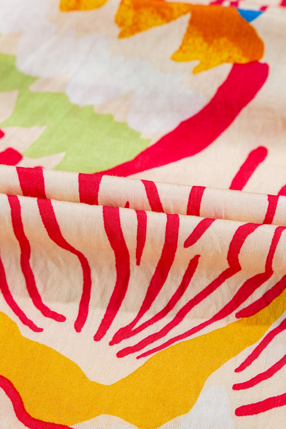 Chemise oversize orange à imprimé abstrait