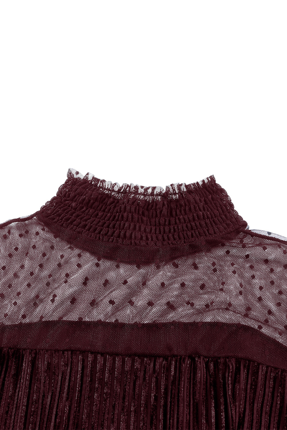 Body en velours côtelé à manches longues et pois transparents