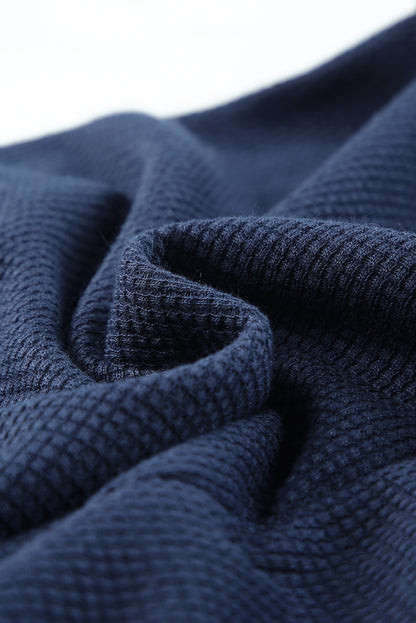 Mono casual texturizado sin mangas con cuello en V y bolsillos