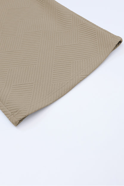 Conjunto de camiseta holgada con textura gris y pantalón con cordón