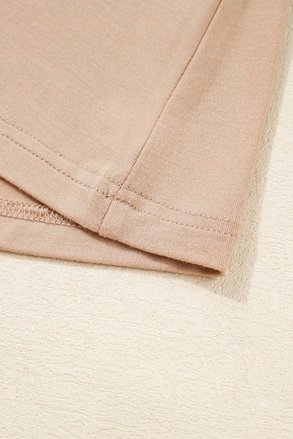 Smoke Gray Lace-trimmed Sweetheart Neckline Ruched Detail Long Sleeve T-shirt