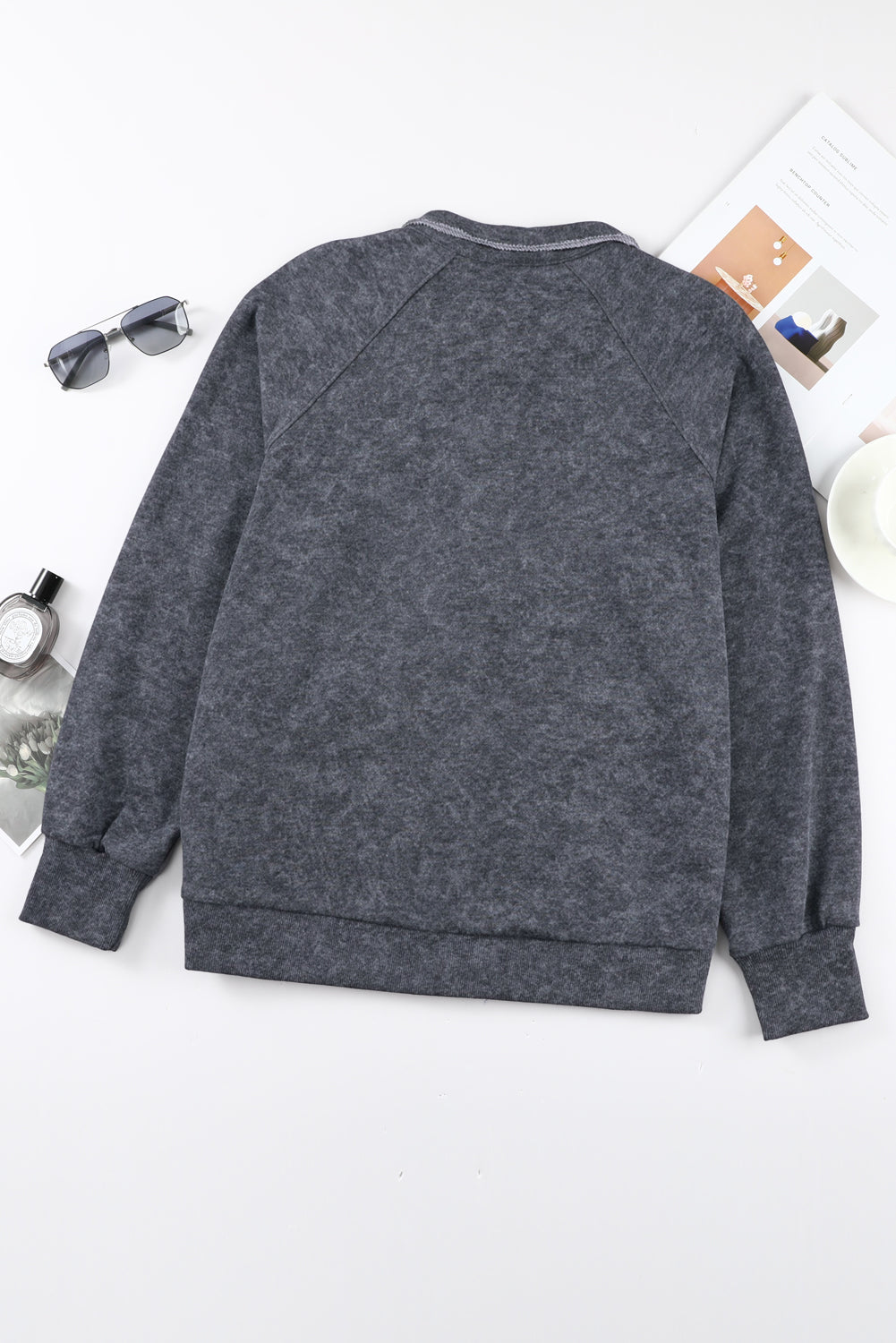 Chaqueta con botones y bolsillo con solapa lavada vintage roja