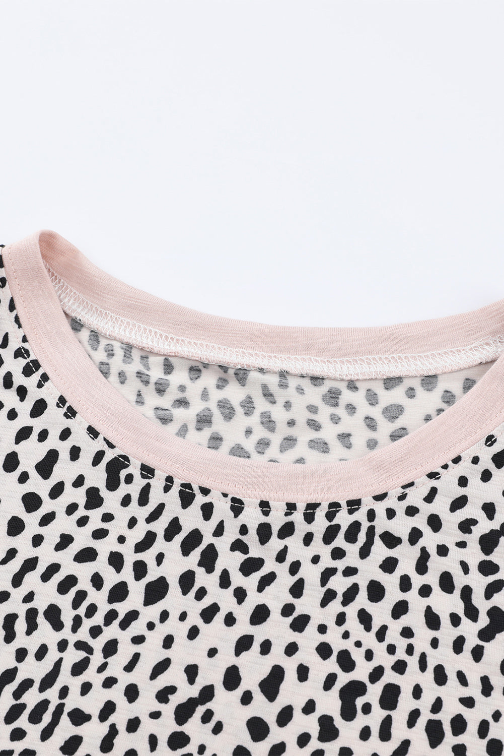 Cheetah Print O-neck Short Sleeve T Shirt