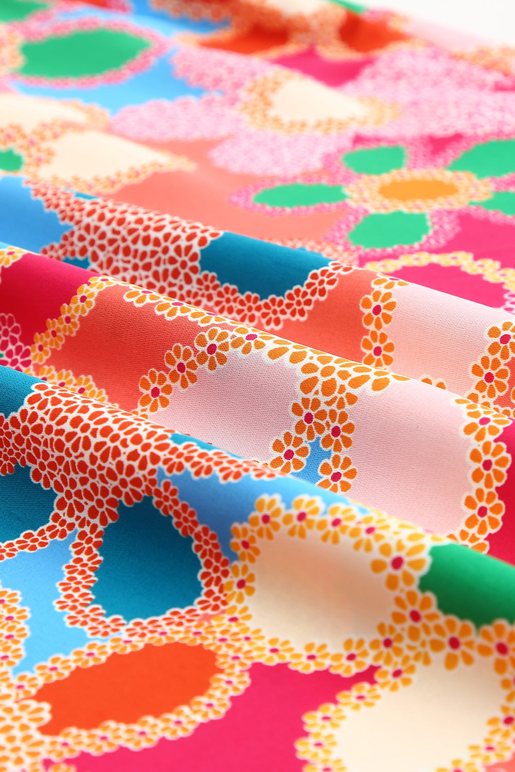 Multicolor Plus Size Floral Embroidered Flutter Sleeve Tank Top