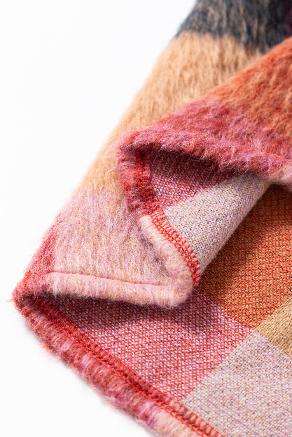 Veste décontractée grande taille à imprimé écossais orange avec poches à rabat et boutons